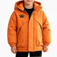 thumbnail image 1 of NORO ARK Kids Coat Hooded Quilted Winter Jacket (5-15 Years) Warm Polyester Coat Orange Size 7, 1 of 6