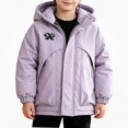 thumbnail image 1 of NORO ARK Kids Coat Hooded Quilted Winter Jacket (5-15 Years) Warm Polyester Coat Purple Size 14, 1 of 6