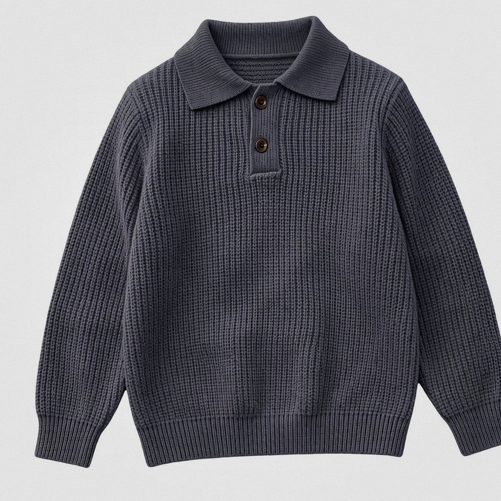 NORO ARK Kids Pullover (7-15) Turn-down Collar Button Long Sleeved ...
