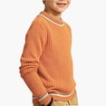 thumbnail image 1 of NORO ARK Kids Sweater (0-11 Years) Thickened Knitted High Collar Long Sleeved Acrylic Orange Size 6, 1 of 6