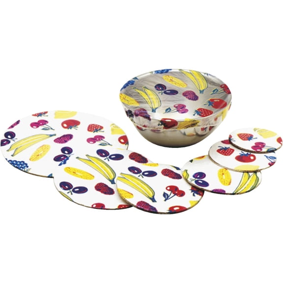 NORPRO Plastic Bowl Covers, 6 Piece Set, 3-Inch to 10-Inch, Multicolored
