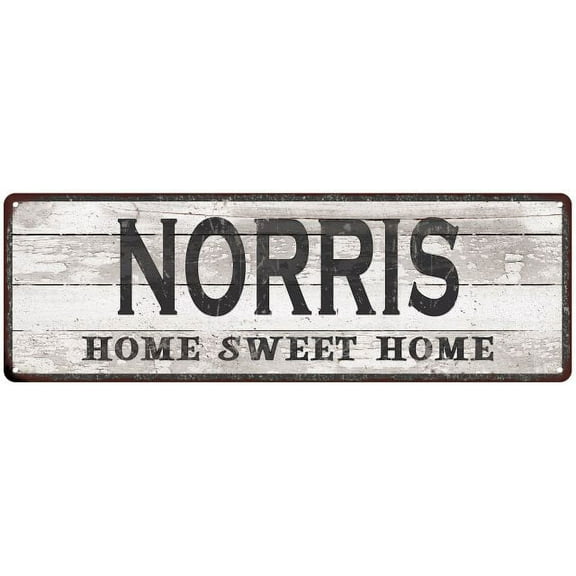 NORRIS Home Sweet Home Country Look 6x18 Metal Sign 106180045459