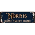 thumbnail image 1 of NORRIS Home Sweet Home Victorian Look Gift 6x18 Metal Sign 206180046459, 1 of 1