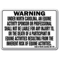 thumbnail image 1 of NORTH CAROLINA Equine Sign activity liability warning statute horse barn stable, 1 of 5