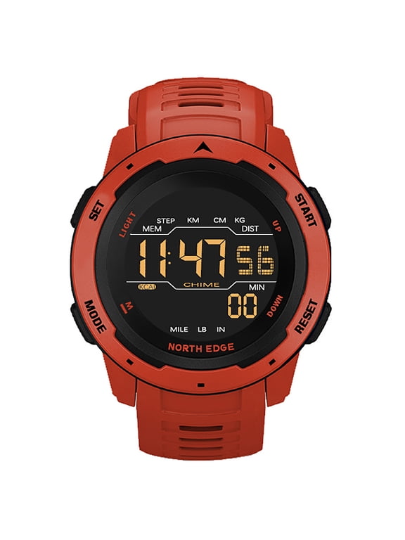 Men Digital Watch Men's Sports Watches Dual Time Pedometer Alarm Clock Waterproof 50M Digital Watch Clock