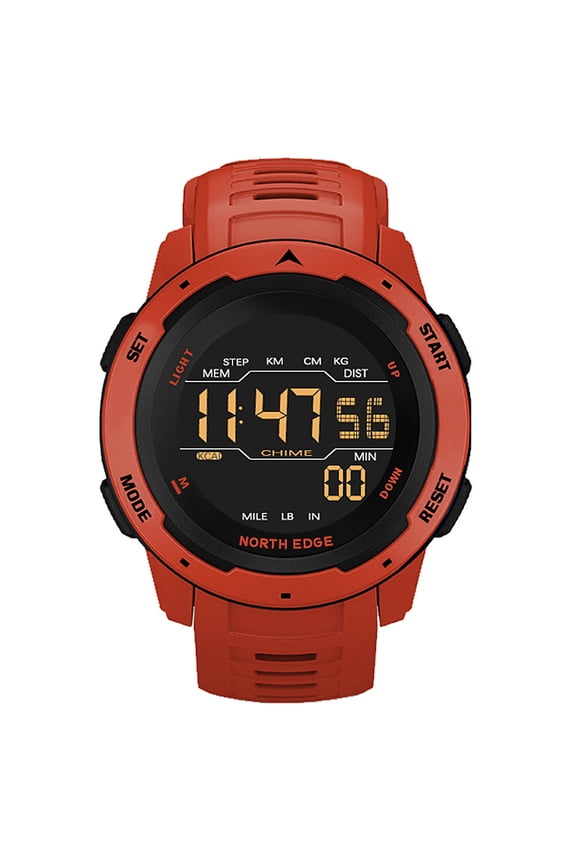 Men Digital Watch Men's Sports Watches Dual Time Pedometer Alarm Clock Waterproof 50M Digital Watch Clock