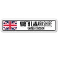 thumbnail image 1 of NORTH LANARKSHIRE UNITED KINGDOM Street Sign British Britons Brits flag gift, 1 of 5