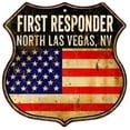 thumbnail image 1 of NORTH LAS VEGAS, NV First Responder USA 12x12 Sign Fire Police 211110022087, 1 of 1