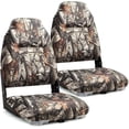 thumbnail image 1 of NORTHCAPTAIN Deluxe Camo High Back Folding Fishing Boat Seat,Stainless Steel Screws Included,Camo,2 Seats, 1 of 1