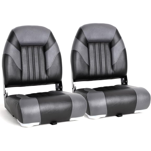 NORTHCAPTAIN Deluxe Marine High Back Folding Boat Seat,Stainless Steel Screws Included