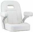 thumbnail image 1 of NORTHCAPTAIN Premium Pontoon Captain's Chair High Back Reclining Pontoon Bucket Boat Seat with Adjustable Armrests,White, 1 of 6