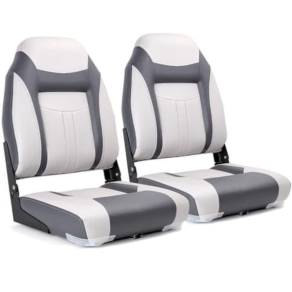 NORTHCAPTAIN S1 Deluxe A Pair of Marine High Back Folding Fishing Boat Seat,Stainless Steel Screws Included