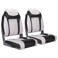 thumbnail image 1 of NORTHCAPTAIN S1 Deluxe High Back Folding Boat Seat(2 Seats),White/Black,Stainless Steel Screws Included, 1 of 7
