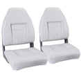 thumbnail image 1 of NORTHCAPTAIN S1 Deluxe High Back Folding Boat Seat,Stainless Steel Screws Included,White(2 Seats), 1 of 7