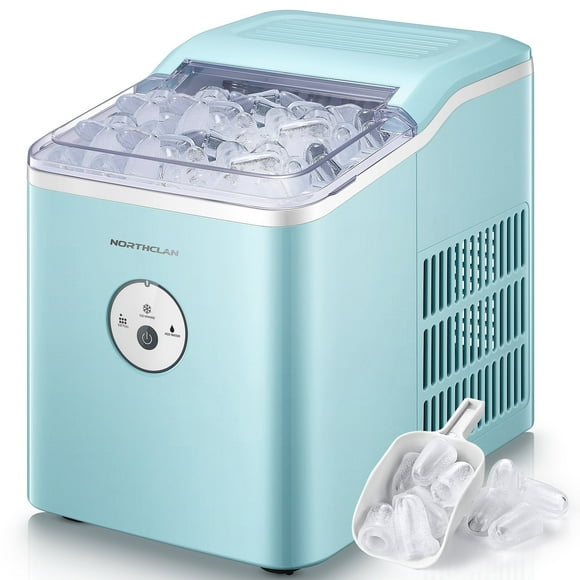 NORTHCLAN Ice Maker Countertop, 9 Bullet Ice in 5 Minutes, 30 lbs Ice in 24 Hrs, Mint Blue