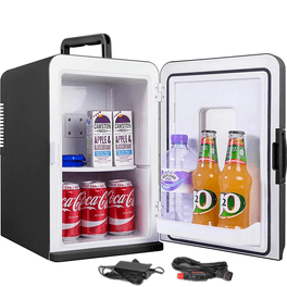 Paris Hilton PH11563-AR Mini Refrigerator and Personal Beauty Fridge, Mirrored Door with Dimmable LED Light, Thermoelectric Cooling and Warming