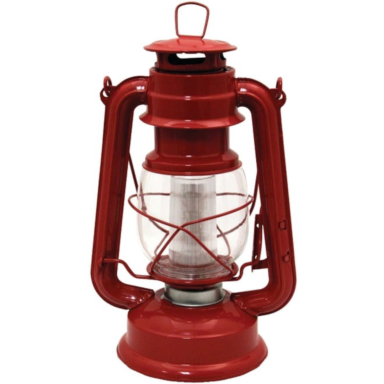 Red Vintage Style LED Camping Lantern with Dimmer
