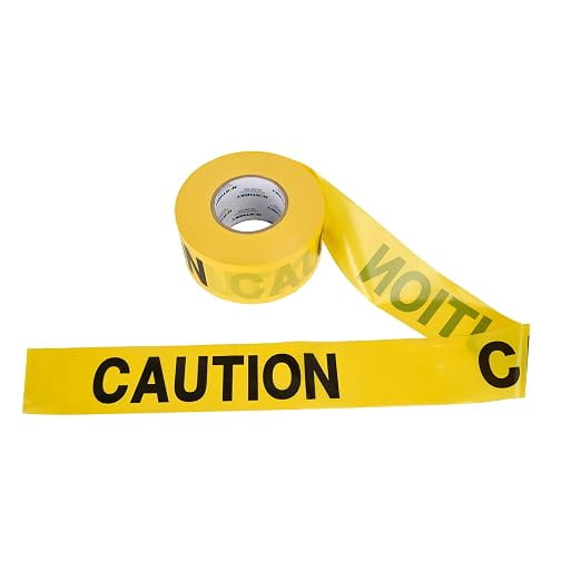 NORTHSKY 12 Pack Caution Barrier Tape, 3 in. x 1000 ft, Yellow for Danger/Hazardous Areas
