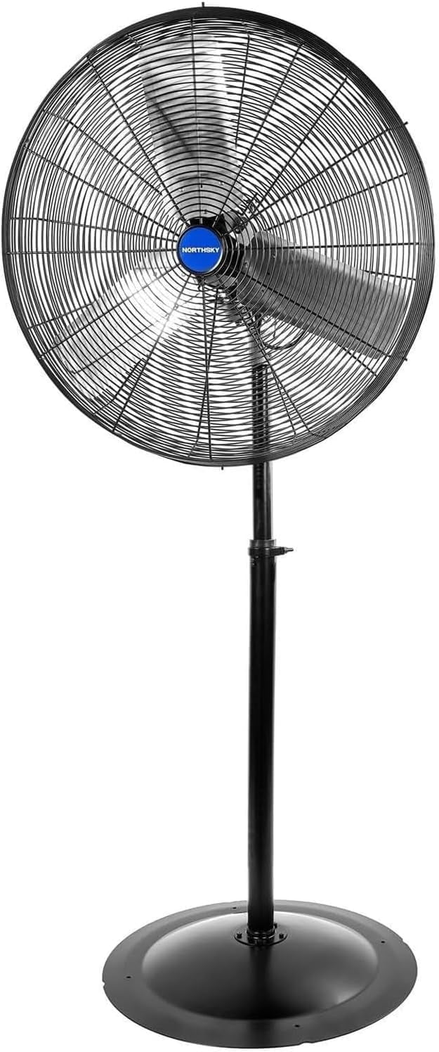 Oscillating Racks NORTHSKY 24 IN High Velocity Oscillating Pedestal Fan, 6,400 CFM ...