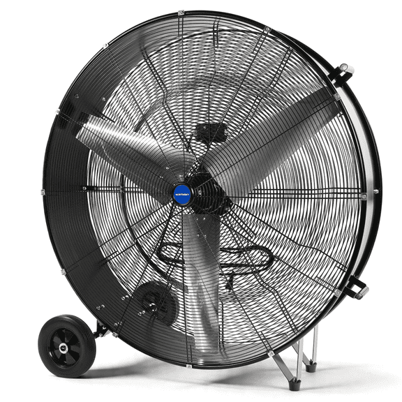 NORTHSKY 42" Industrial Drum Fan, 30000 CFM High-Velocity, Heavy Duty Floor Fan with 2 Speeds, 1/2 HP Powerful Motor, 8 IN Wheels Barn Fan for Garage, Warehouse, Shop, Workshop, Factory, UL Listed