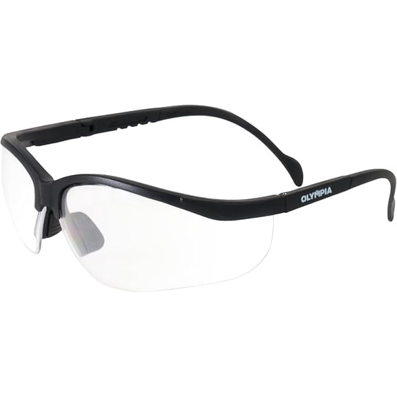 NORTHSKY Half-Frame Safety Glasses, Clear, Anti-Scratch, Anti-Fog, Black