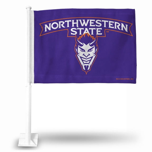 NORTHWESTERN STATE CAR FLAGS (TEAM COLOR 2)