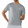 thumbnail image 1 of NORTHYARD Men's Workout Shirts Running Athletic Short Sleeve T-shirts Lightgrey L, 1 of 7