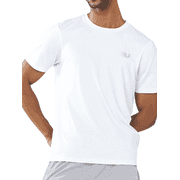 NORTHYARD Men's Workout Shirts Running Athletic Short Sleeve T-shirts White L