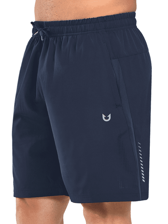 Men's Workout Shorts 7 Inch Breathable Athletic Running Hiking Shorts Navy S