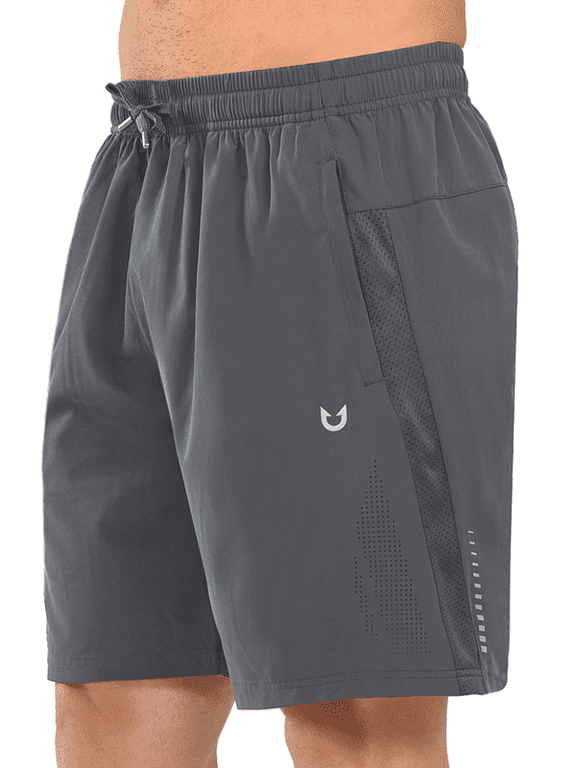 Men's Workout Shorts 7 Inch Breathable Athletic Running Hiking Shorts Darkgrey L