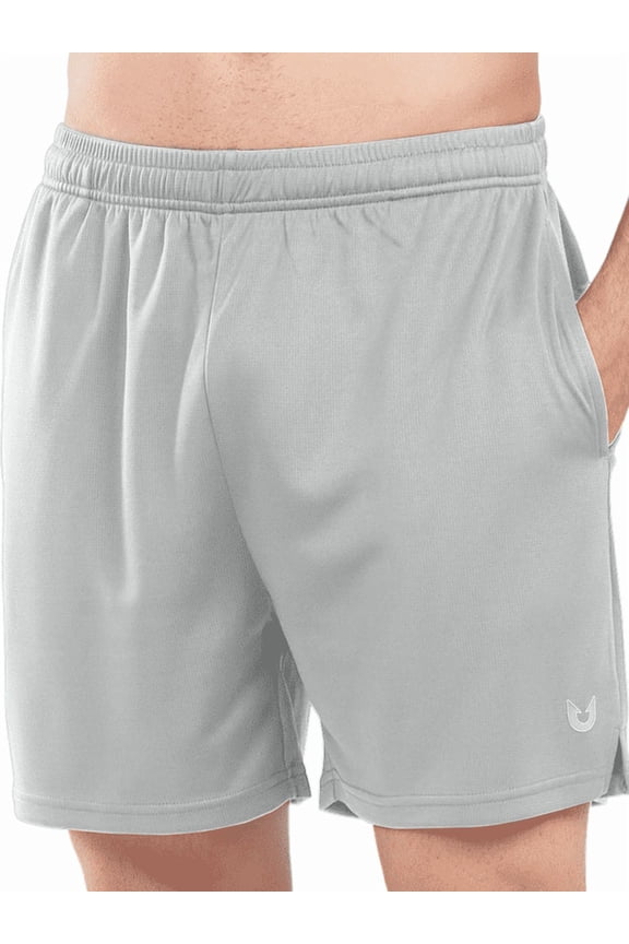 Men's 5" Athletic Shorts Running Workout Quick Dry Gym Short Lightgrey L