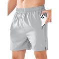 thumbnail image 1 of NORTHYARD Men's 5" Gym Shorts Athletic Running Basketball Workout Shorts with 3 Zipper Pockets Lightgrey 2XL, 1 of 8