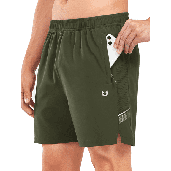 NORTHYARD Men's 5 Inch Shorts Athletic Running Quick Dry Gym Short with Zip Pockets, Sizes S-2XL