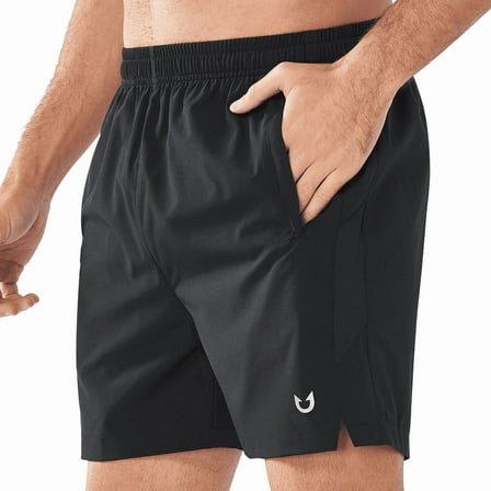 NORTHYARD Men's 5" Workout Athletic Shorts Running Gym Activewear Basketball Shorts Black L