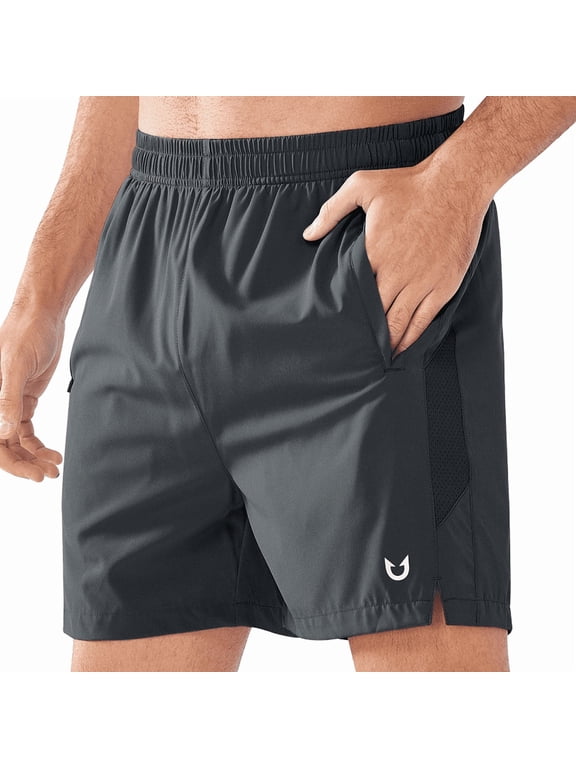Men's 5" Workout Athletic Shorts Running Gym Activewear Basketball Shorts Darkgrey S