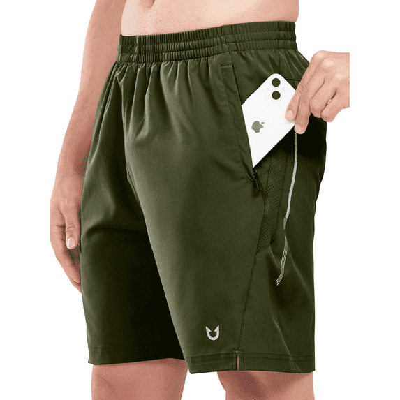 NORTHYARD Men's 7" Running Athletic Shorts with Zipper Pockets Workout Short, Sizes S-2XL