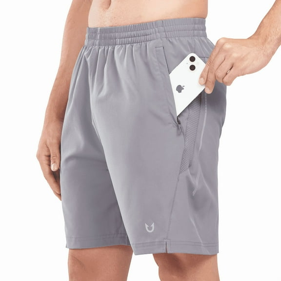 NORTHYARD Men's 7" Running Athletic Shorts with Zipper Pockets Workout Short, Sizes S-2XL