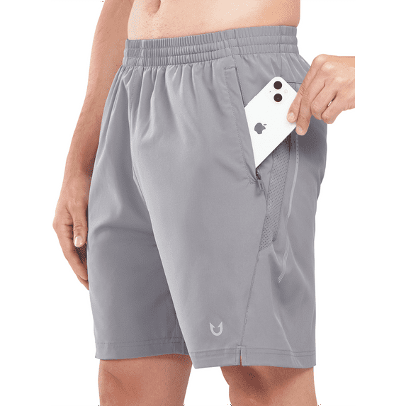 NORTHYARD Men's 7" Running Athletic Shorts with Zipper Pockets Workout Short, Sizes S-2XL