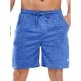 thumbnail image 1 of NORTHYARD Men's 7 Inch Athletic Basketball Shorts with 4 Pockets Workout Gym Short Blue Heather 2XL, 1 of 8