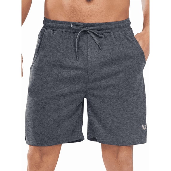 NORTHYARD Men's 7 Inch Athletic Basketball Shorts with 4 Pockets Workout Gym Short Grey Heather 2XL
