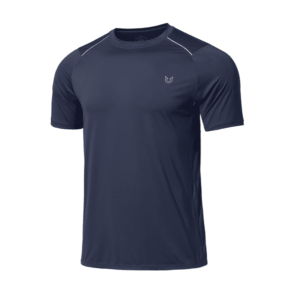 NORTHYARD Men's Athletic Shirts Running Workout Short Sleeve T-shirt Navy 2XL