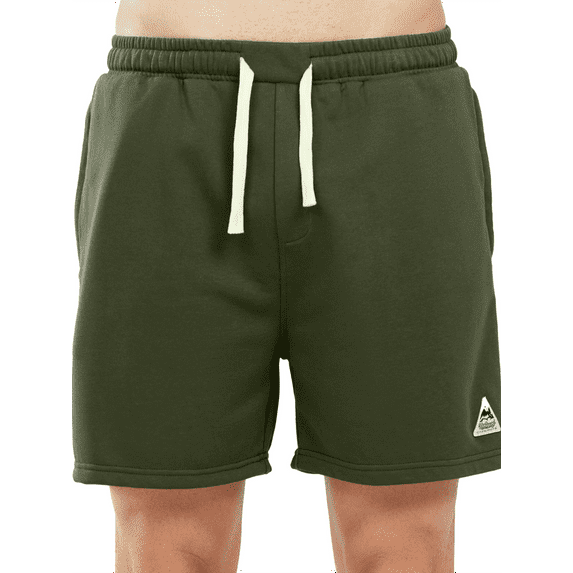 NORTHYARD Men's Sweat Shorts 5" Workout Cotton Casual Lounge Shorts with Zipper Pockets Armygreen M