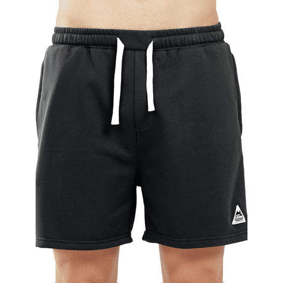 NORTHYARD Men's Sweat Shorts 5" Workout Cotton Casual Lounge Shorts with Zipper Pockets Black L