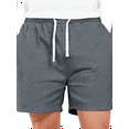 thumbnail image 1 of NORTHYARD Men's Sweat Shorts 5" Workout Cotton Casual Lounge Shorts with Zipper Pockets Smoke Heather M, 1 of 8