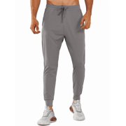 NORTHYARD Men's Sweatpants Athletic Running Joggers with Pockets for Workout Hiking Gym Pants Lightgrey L