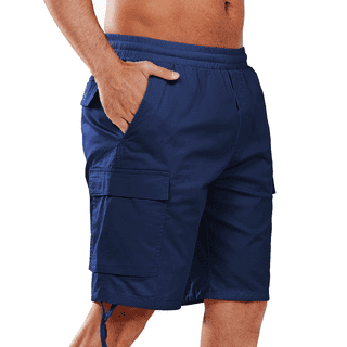 NORTHYARD Men's Cargo Shorts Hiking Outdoor Casual Cotton Camping Shorts with Multipocket Navy L