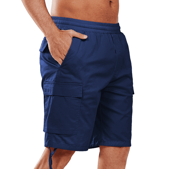 NORTHYARD Men's Cargo Shorts Hiking Outdoor Casual Cotton Camping Shorts with Multipocket Navy S