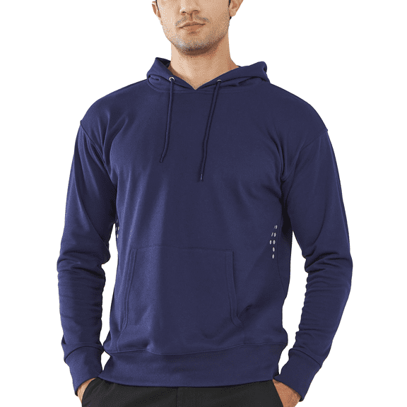 NORTHYARD Men’s Pullover Hoodie Athletic Cotton Casual Wear, Navy, Size XL