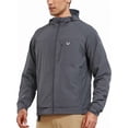 thumbnail image 1 of NORTHYARD Men's Rain Jacket with Hood lightweight Waterproof Raincoat Hiking Outdoor Camping Windbreaker With Zipper Pockets Darkgrey S, 1 of 7