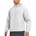 thumbnail image 1 of NORTHYARD Men's Rain Jacket with Hood lightweight Waterproof Raincoat Hiking Outdoor Camping Windbreaker With Zipper Pockets Lightgrey 2XL, 1 of 7
